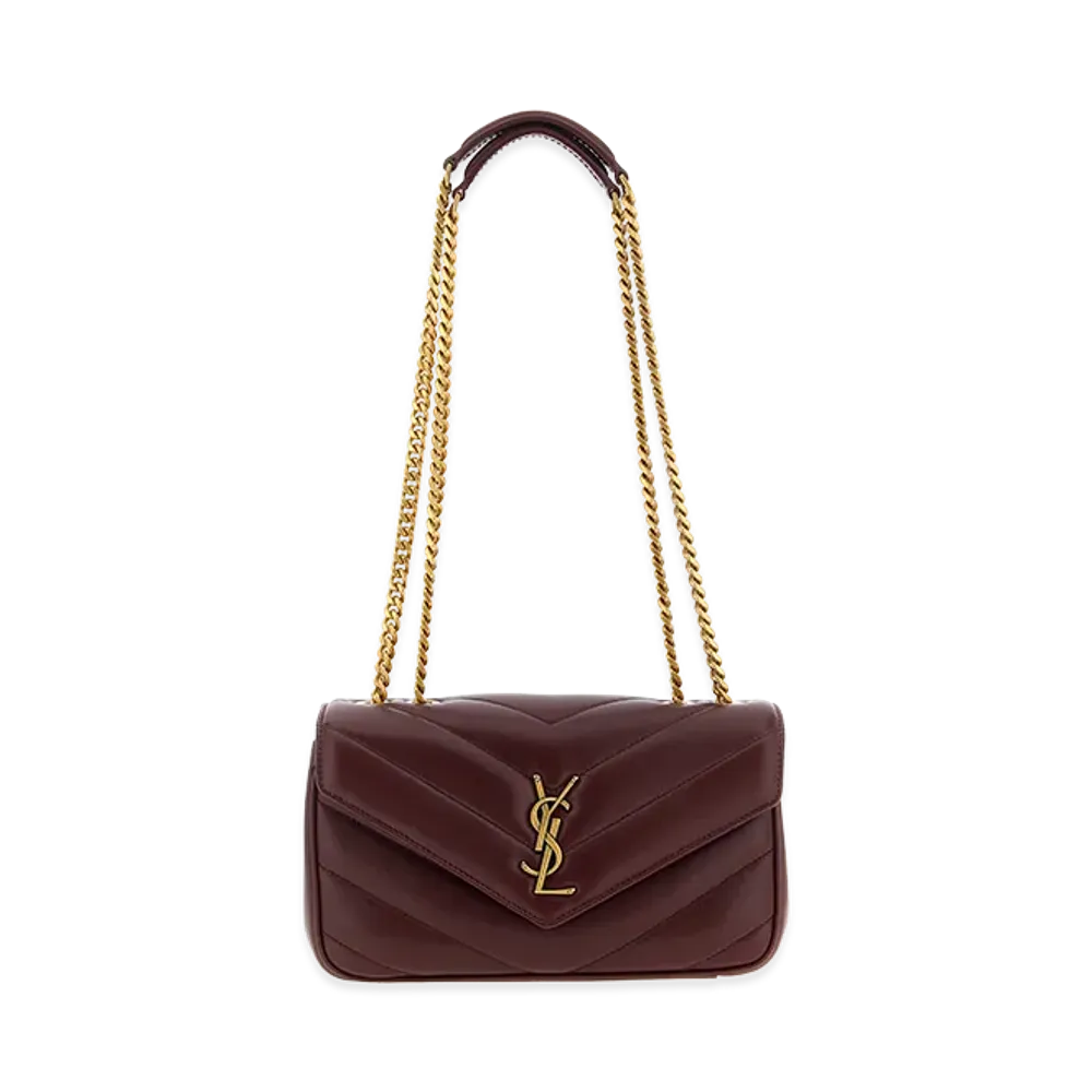 Saint Laurent Women's Loulou Shoulder Bag "Bordeaux"