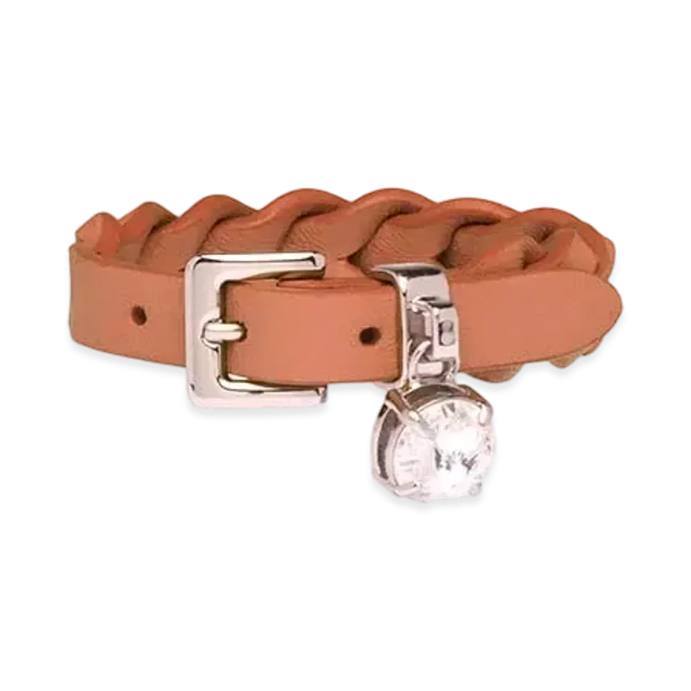 MIU MIU Nappa Leather Bracelet "Cognac"
