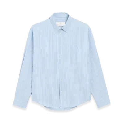 AMI PARIS Women's Stripe Shirt "Light Blue"