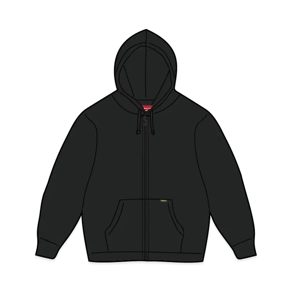 Supreme Work Zip Up Hooded Sweatshirt "Black"