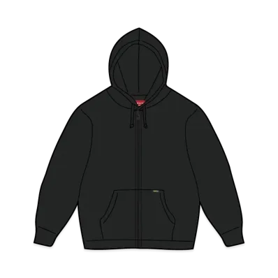 Supreme Work Zip Up Hooded Sweatshirt "Black"