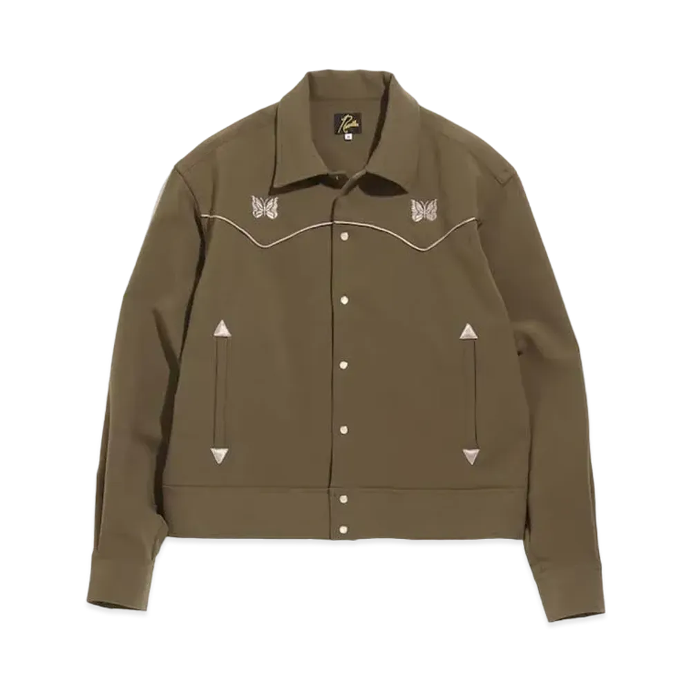 Needles PIPING COWBOY JAC - PE/PU DOUBLE CLOTH "Olive"