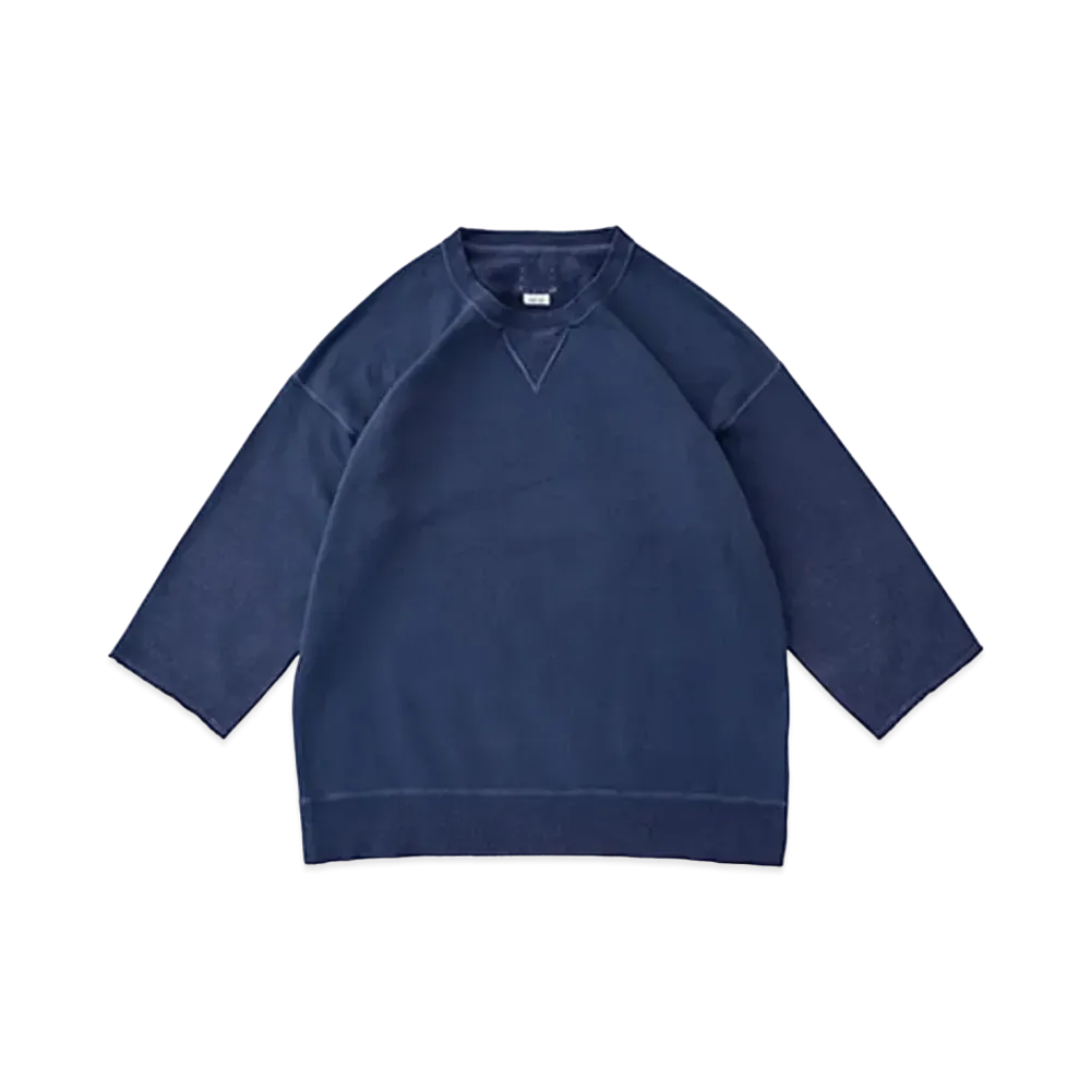 visvim JUMBO SWEAT 3/4 (UNEVEN DYE) "Navy"