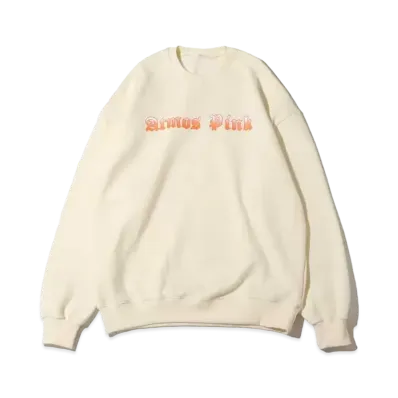 atmos pink Gradient Logo Crew Neck Tops "White"