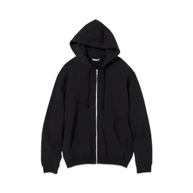 AURALEE Heavy BD Sweat Zip Parka "Black"