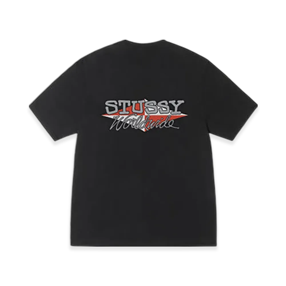 Stussy Worldwide Diamond Tee Pigment Dyed "Black"