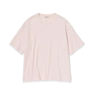 AURALEE Brushed Organic Cotton Jersey Tee "Light Purple"