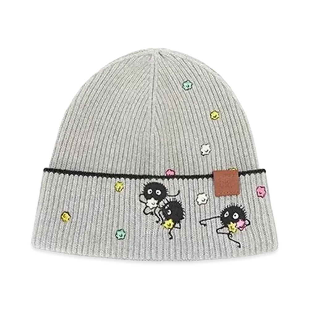 LOEWE x Spirited Away Susuwatari Beanie In Wool "Grey/Light Blue"