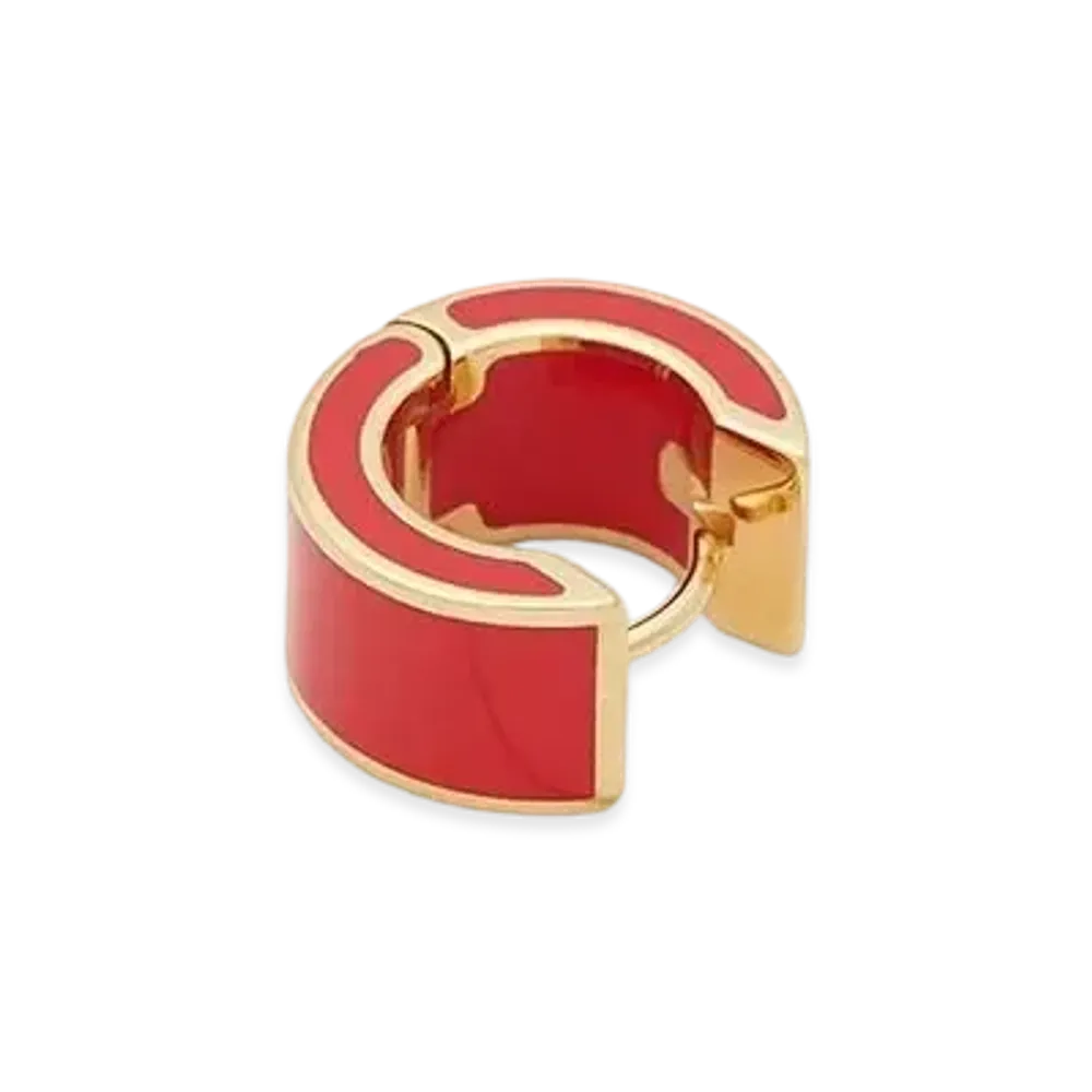 Maison Margiela Enamelled Uniform Band Ring "Red"