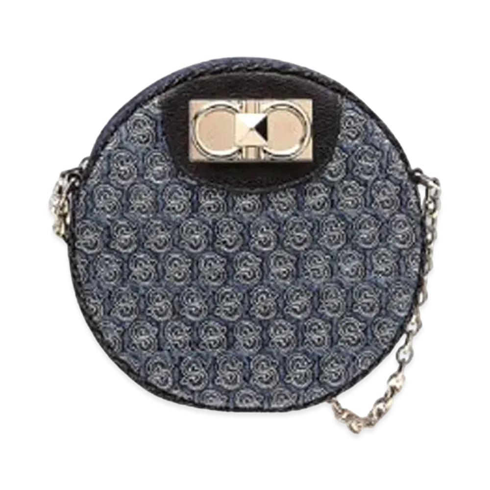 Salvatore Ferragamo Gancini Galore Minibag "Blue/Black"