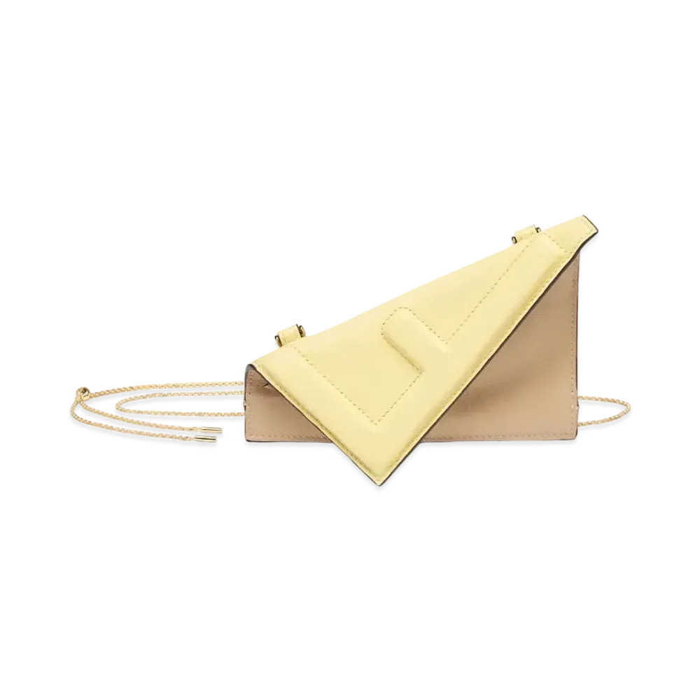 FENDI Nano Fendi Flip Leather Charm "Yellow"