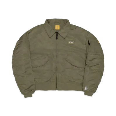 FR2 Embroidery Nylon Flight Jacket "Khaki"