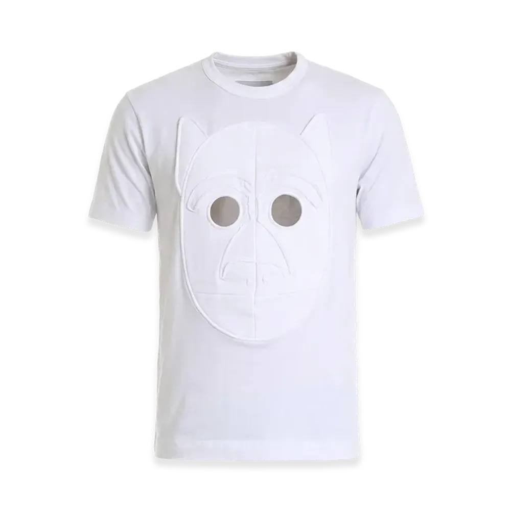 COMME des GARCONS SHIRT Mask T-Shirt In Pure Cotton "White"
