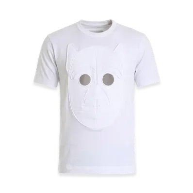 COMME des GARCONS SHIRT Mask T-Shirt In Pure Cotton "White"