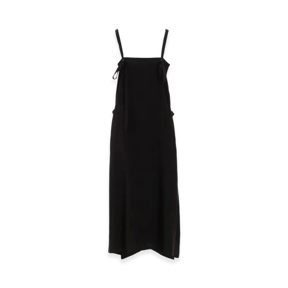 S'YTE Crepe de Chine Salopette Skirt "Black"