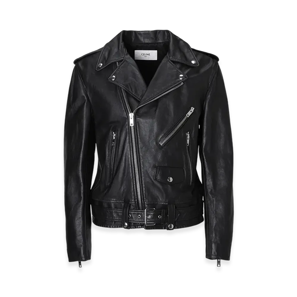 CELINE Classic Biker In Calfskin "Black"