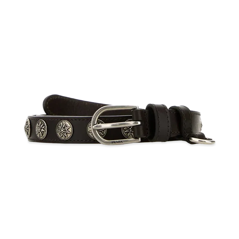PRADA Women's Leather Belt "Brown"