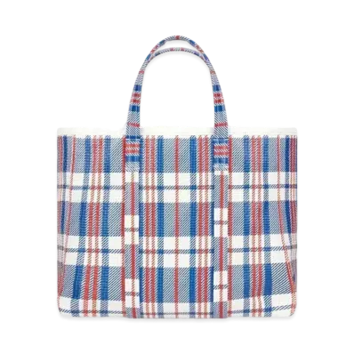 BALENCIAGA Women's Barbes Medium East-West Shopper Bag "Blue"