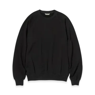 AURALEE Light Wool Sweat P/O "Black"