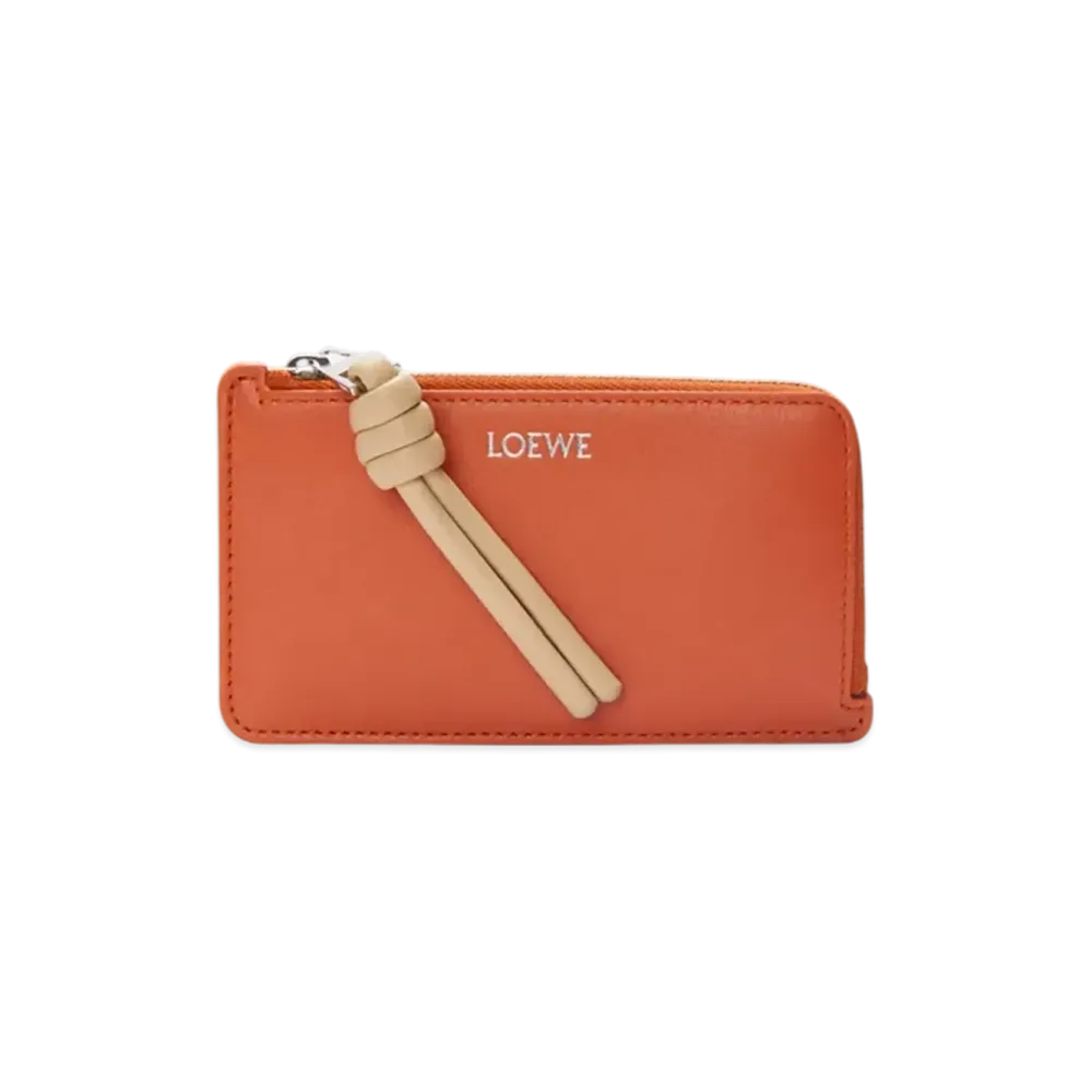 LOEWE Knot Coin Card Holder "Maple/Papercraft"