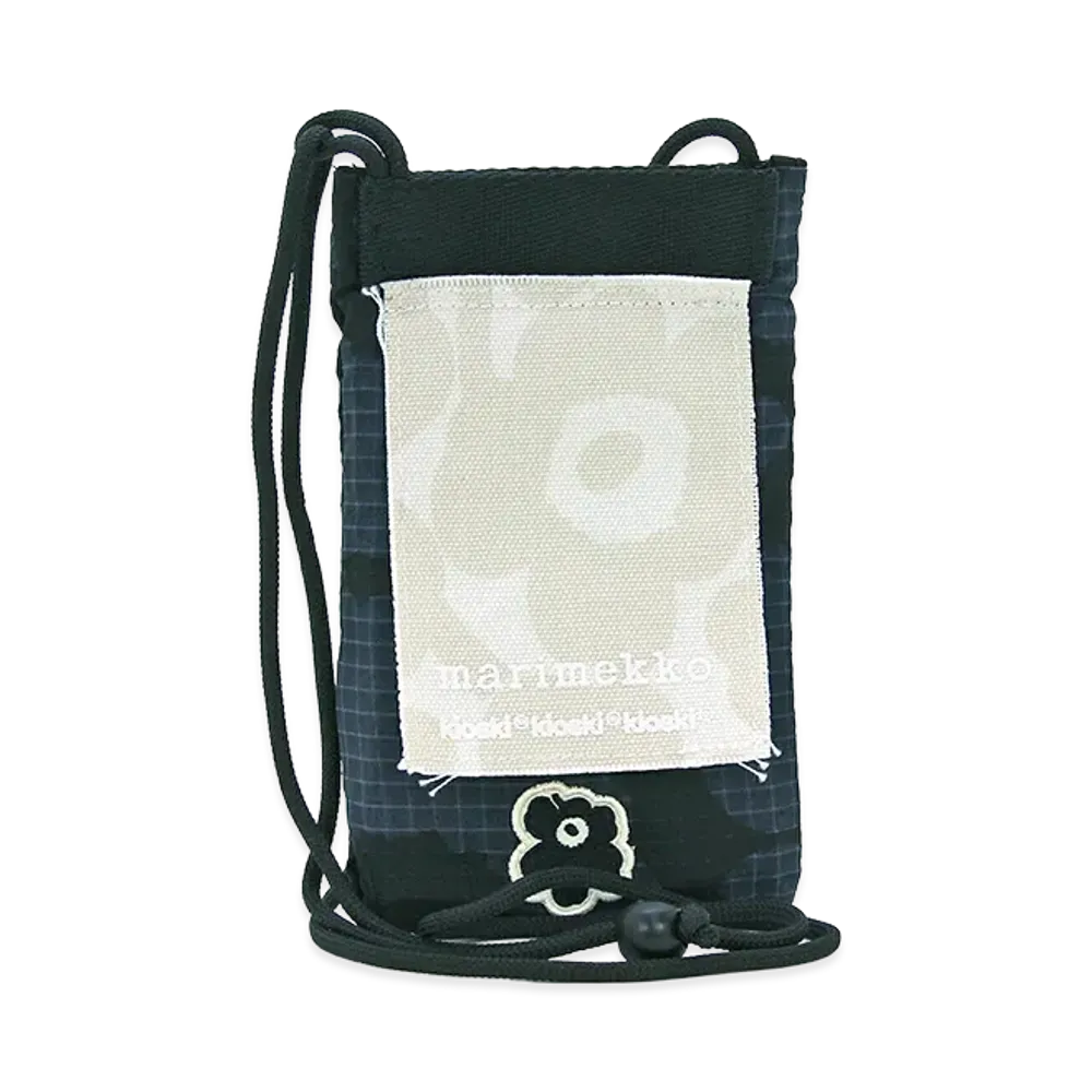 Marimekko Women's Kioski Shoulder Bag Smartphone Case Funny Small Pocket Unikko "Black/White"