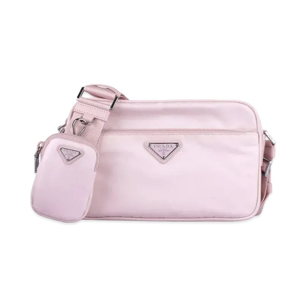 PRADA Re Nylon Rectangle Shoulder Bag "Alabaster Pink"
