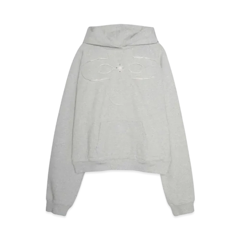 SURGERY clover logo patchs sweat hoodie "MELANGE GRAY"