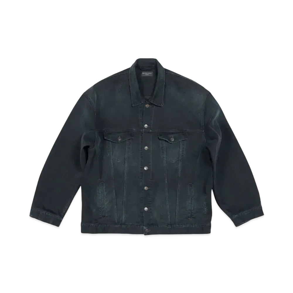 BALENCIAGA Women's Hand Drawn BB Icon Oversized Jacket "Black"