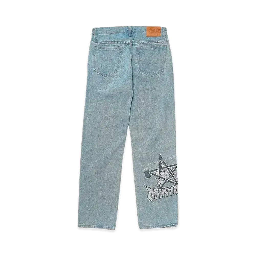 Supreme x THRASHER Regular Jean "Washed Blue"