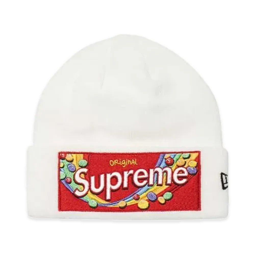 Supreme x Skittles x New Era Beanie "White"