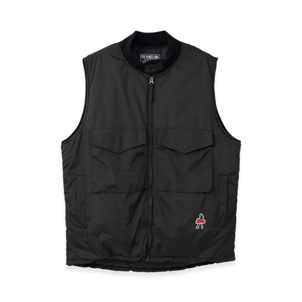 HYSTERIC GLAMOUR Vixen Girl Patch Military Vest "Black"