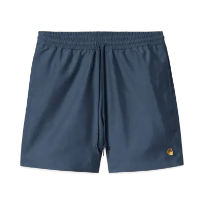 Carhartt WIP Chase Swim Trunks "Dusky Blue/Gold"