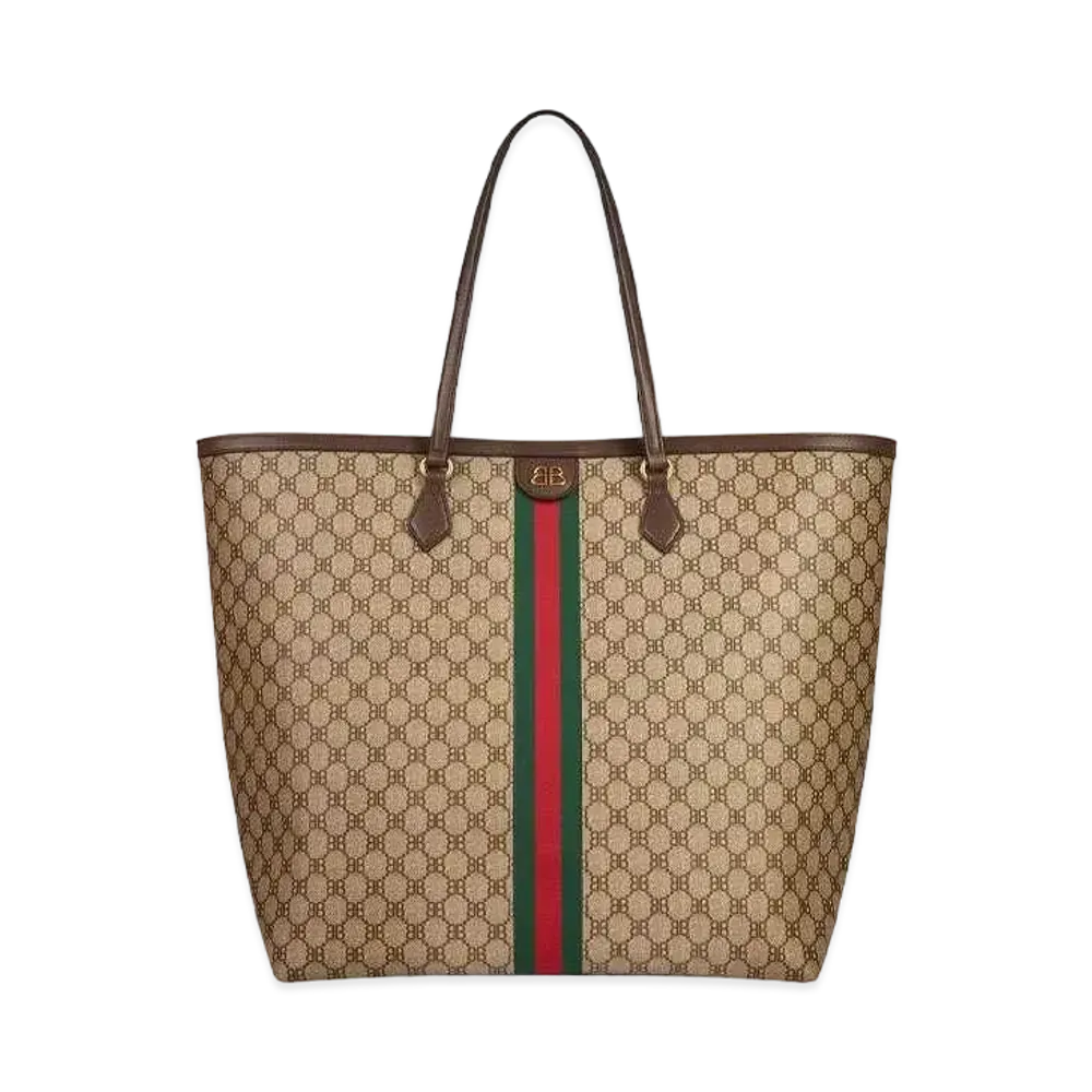 GUCCI x BALENCIAGA The Hacker Large Tote Bag Coating Canvas "Beige"