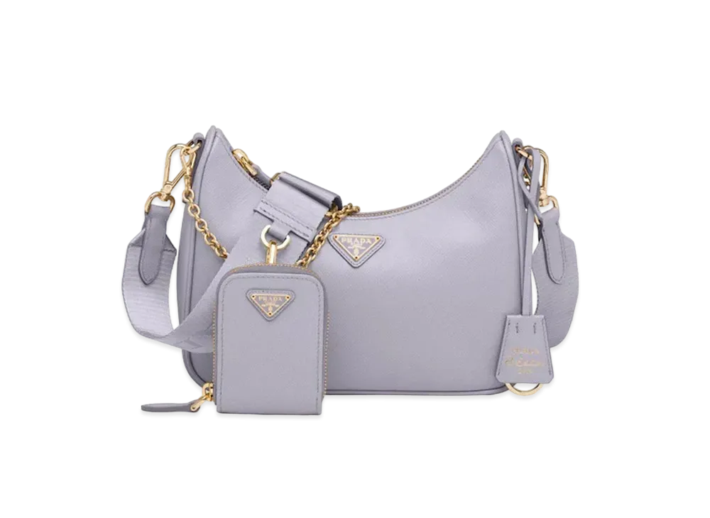 PRADA Re-Edition 2005 Saffiano Leather Bag "Pastel Purple"