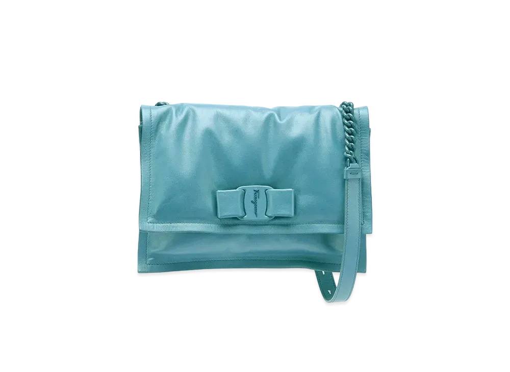 Salvatore Ferragamo Viva Bow Bag "Tyrone Turquoise"