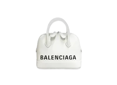 BALENCIAGA Women's Ville XXS Top Handle Bag "White/Black"