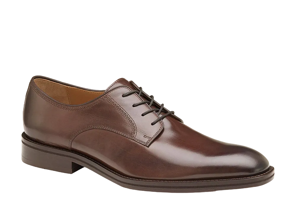 JOHNSTON & MURPHY Meade Plain Toe "Mahogany Italian Calfskin" 15-7933