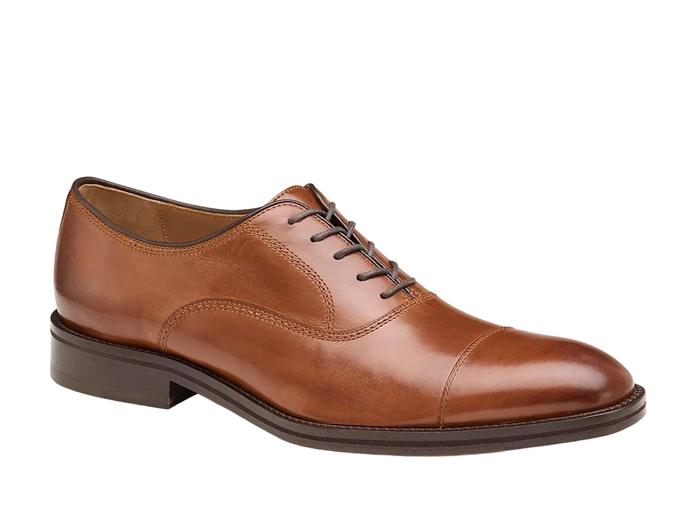 JOHNSTON & MURPHY Meade Cap Toe "Tan Italian Calfskin" 15-7936