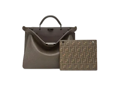 FENDI Peekaboo I See U Medium Leather Bag "Brown"