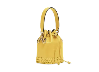 FENDI Montresol Leather Mini Bag Decoration Stitch "Yellow"