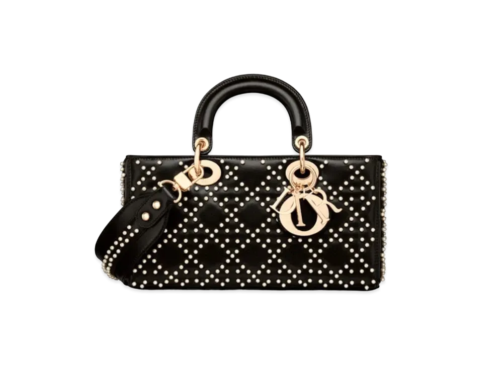 Dior Lady D-Joy Bag Canage Lamskin "Black"