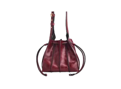 TOD'S Leather Tack Shoulder Bag Mini "Bordeau"