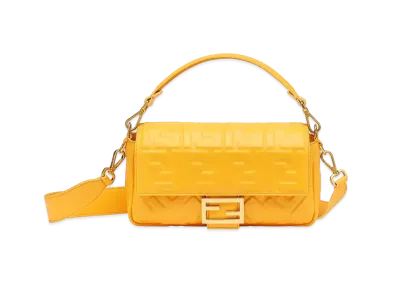 FENDI Baguette Nappa Leather Bag "Orange"