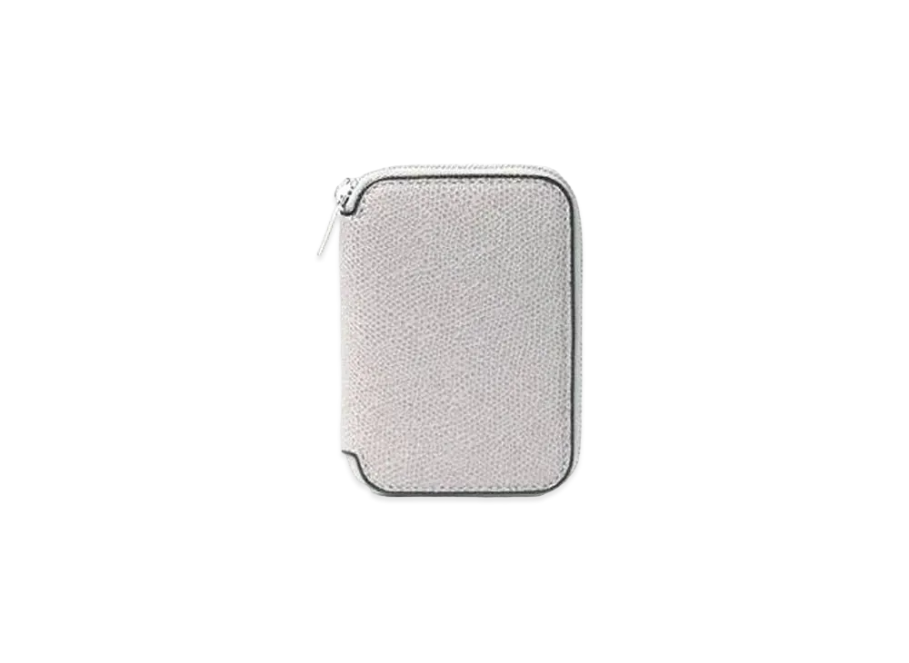 Valextra Zip Around Card Folder "Ash Gray"