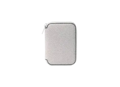 Valextra Zip Around Card Folder "Ash Gray"