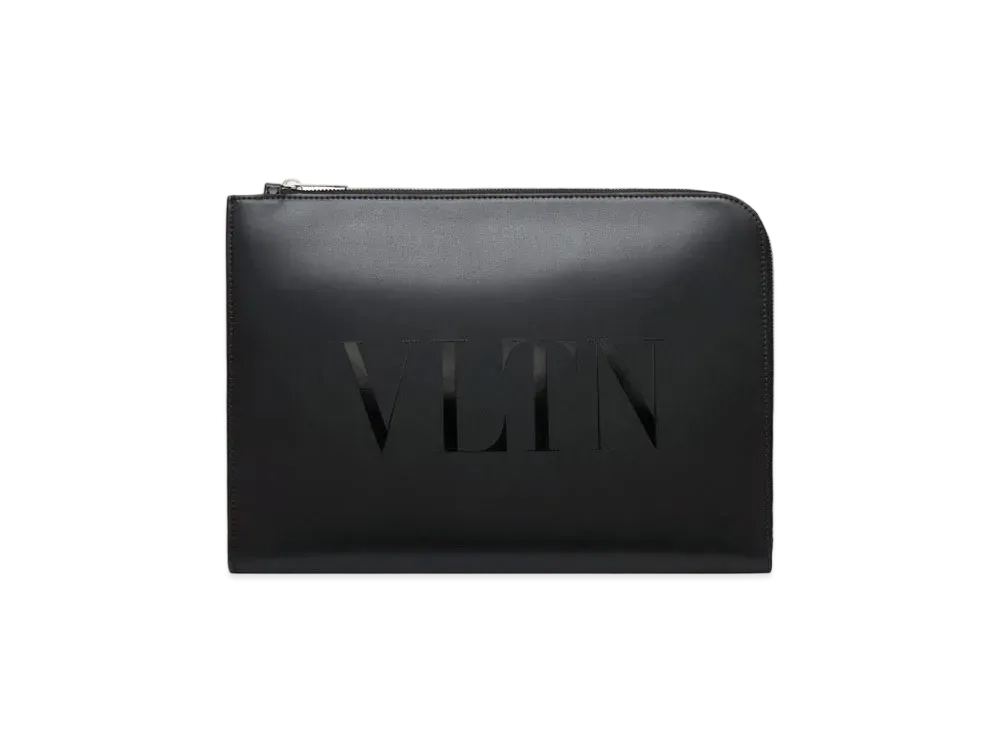 Valentino VLTN Leather Document Holder "Black"