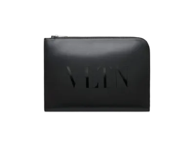 Valentino VLTN Leather Document Holder "Black"