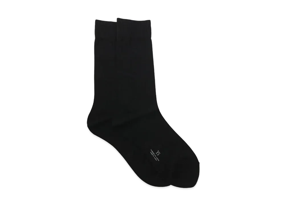 Yohji Yamamoto Y's NY PLAIN STITCH CLASSIC SOCKS "Black"
