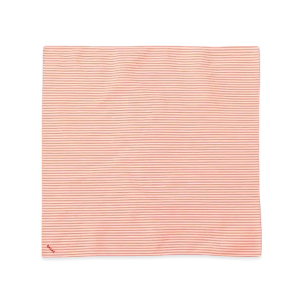 BEAMS Tetoron Cotton Striped Handkerchief "Orange"