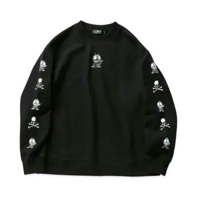 mastermind JAPAN x Shin Kamen Rider Sweat Crewneck Deformed Pattern "Black"